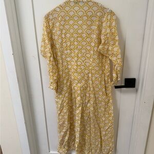 Mes Fellis Sadie Dress in Scalloped Yellow pattern